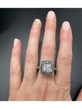 Vintage Park Lane Marcasite CZ Ring